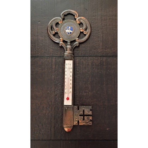 Vintage Key Thermometer Souvenir of Seattle Washington Space Needle Copper Tone - Picture 1 of 7